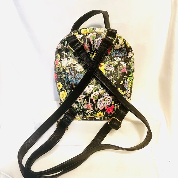 Betsey Johnson Mini Floral Puppy Dog Back Pack-Pink/Black/Gold Mix-Adjustable ST - Picture 6 of 16